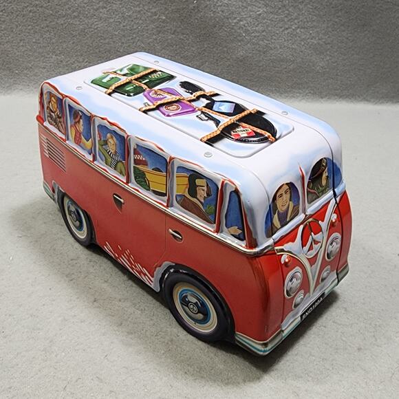 Classic Volkswagen VW Microbus CamperVan Biscuit Storage Tin Novelty Collectible - Picture 3 of 11